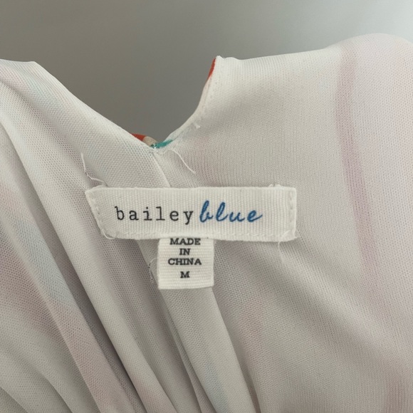 Bailey Blue Halter Dress Striped Multi Color High Low - Medium - Picture 6 of 8